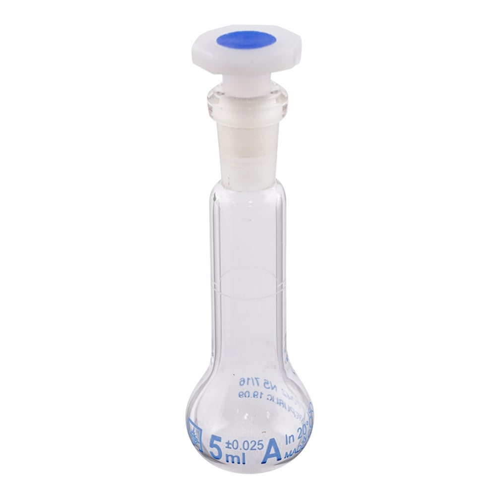 Measuring flask with resin stopper, 5mL, 1 piece