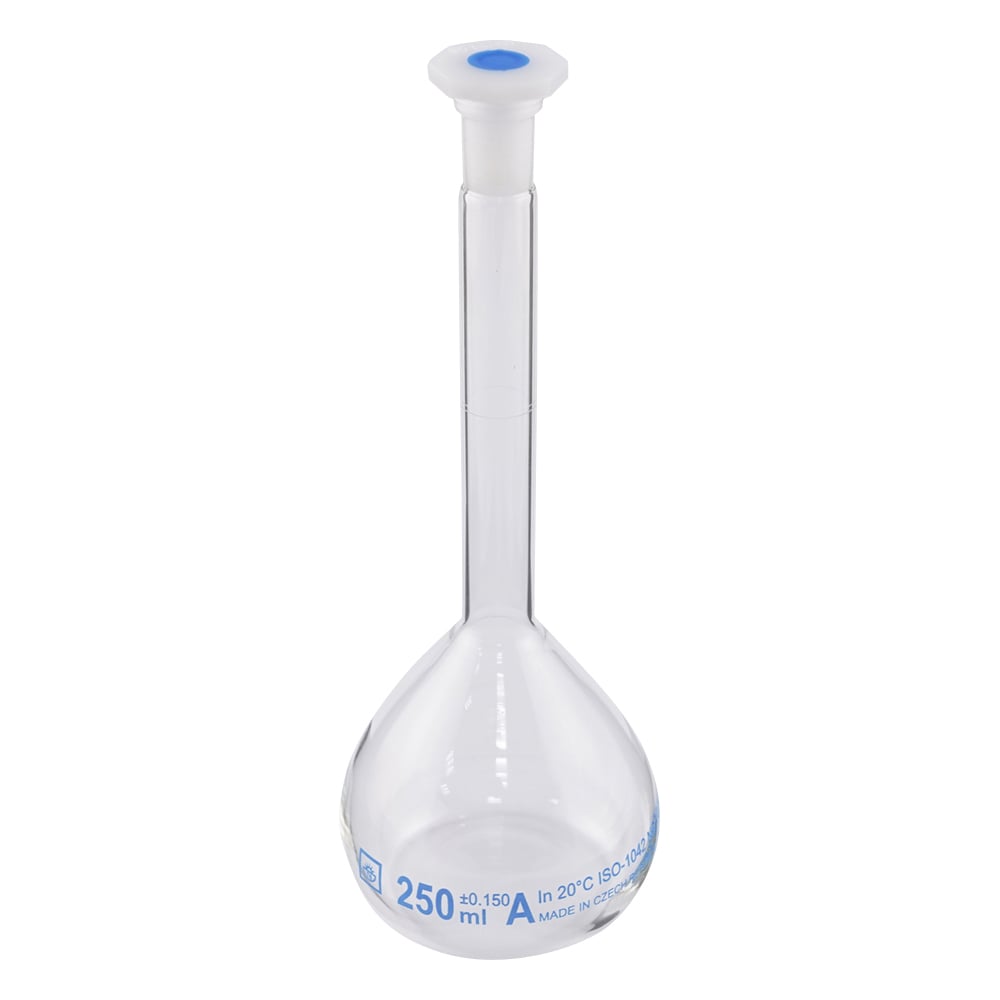メスフラスコ樹脂栓付き 250mL 1個