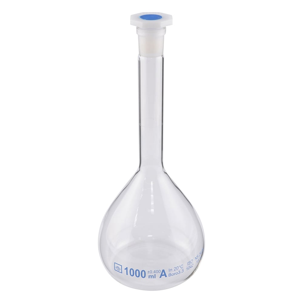 メスフラスコ樹脂栓付き 1000mL 1個