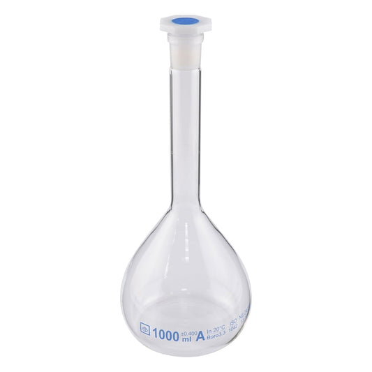 メスフラスコ樹脂栓付き 1000mL 1個