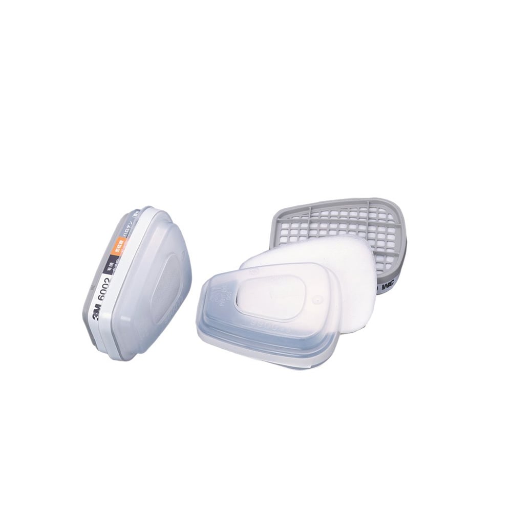 흡수캔(2개입) 유기·할로겐·아황산·산성 가스용(S1 여과재 첨부) 방독 마스크 면체 방진 마스크 ​​겸용 6002/5911-S1