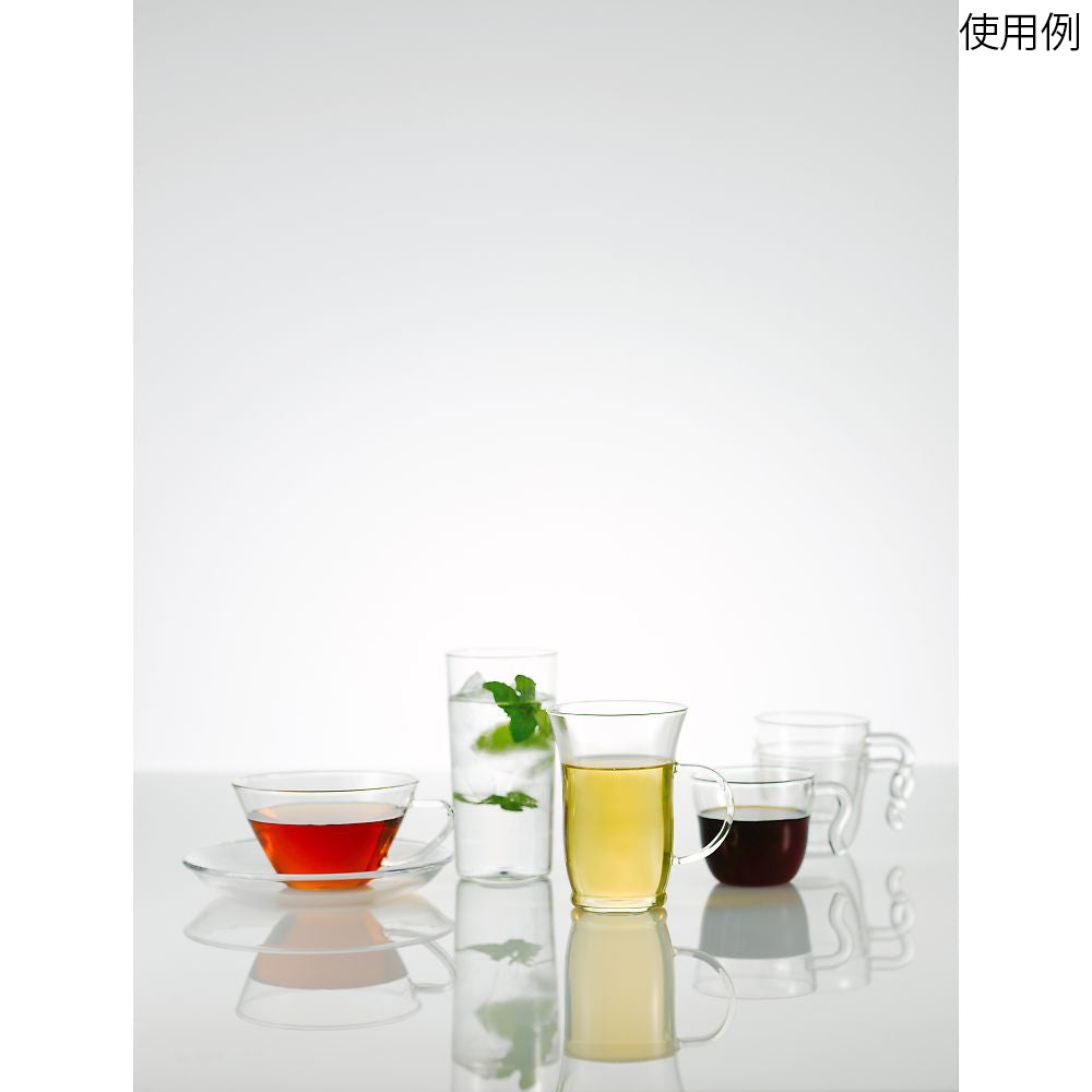 HARIO Heat-Resistant Cup &amp; Saucer Wide CSW-1T 1 ​​set
