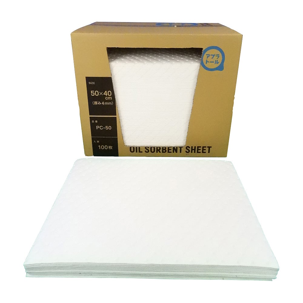 Oil absorbent (Abratol) 500 x 400 x 4mm 1 box (100 sheets) PC-50 1 box (100 sheets)