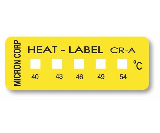 ヒートラベル（不可逆性）5点表示 温度レンジ40-43-46-49-54 1箱（10枚入）　CR-A 1箱(10枚入)