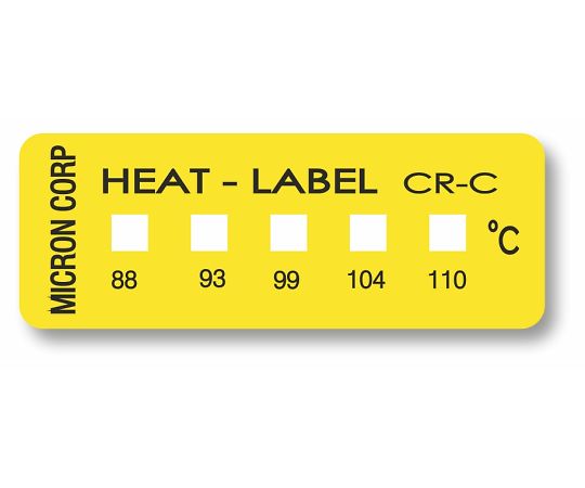 ヒートラベル（不可逆性）5点表示 温度レンジ88-93-99-104-110 1箱（10枚入）　CR-C 1箱(10枚入)