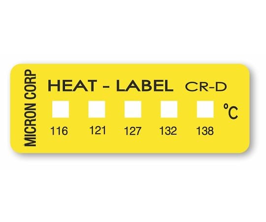 ヒートラベル（不可逆性）5点表示 温度レンジ116-121-127-132-138 1箱（10枚入）　CR-D 1箱(10枚入)