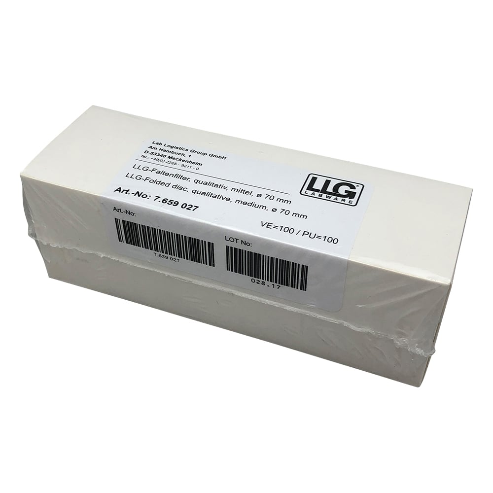 折りたたみ定性濾紙　Φ70mm　100枚入　7659027 1箱(100枚入)