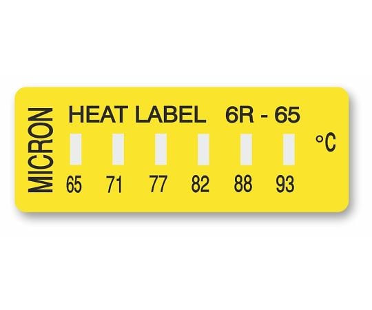 ヒートラベル（不可逆性）6点表示 1箱（10枚入）　6R-65 1箱(10枚入)