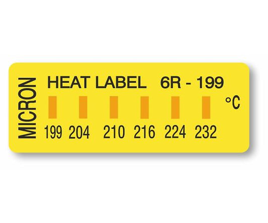 ヒートラベル（不可逆性）6点表示 1箱（10枚入）　6R-199 1箱(10枚入)