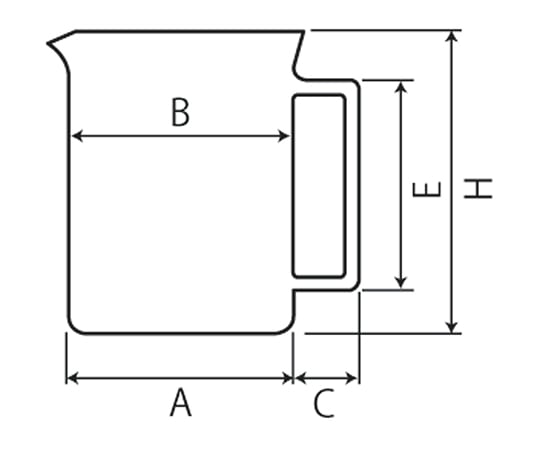 PTFE手付きビーカー　1000mL　NR0200-002 1個