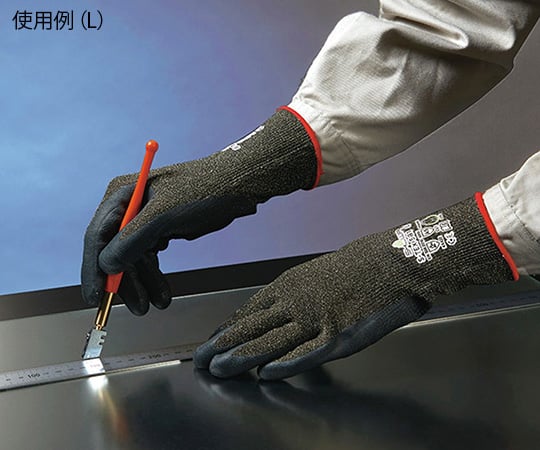 Cut-resistant nitrile rubber gloves with unlined back, 245mm, M, S-TEX581-M, 1 pair
