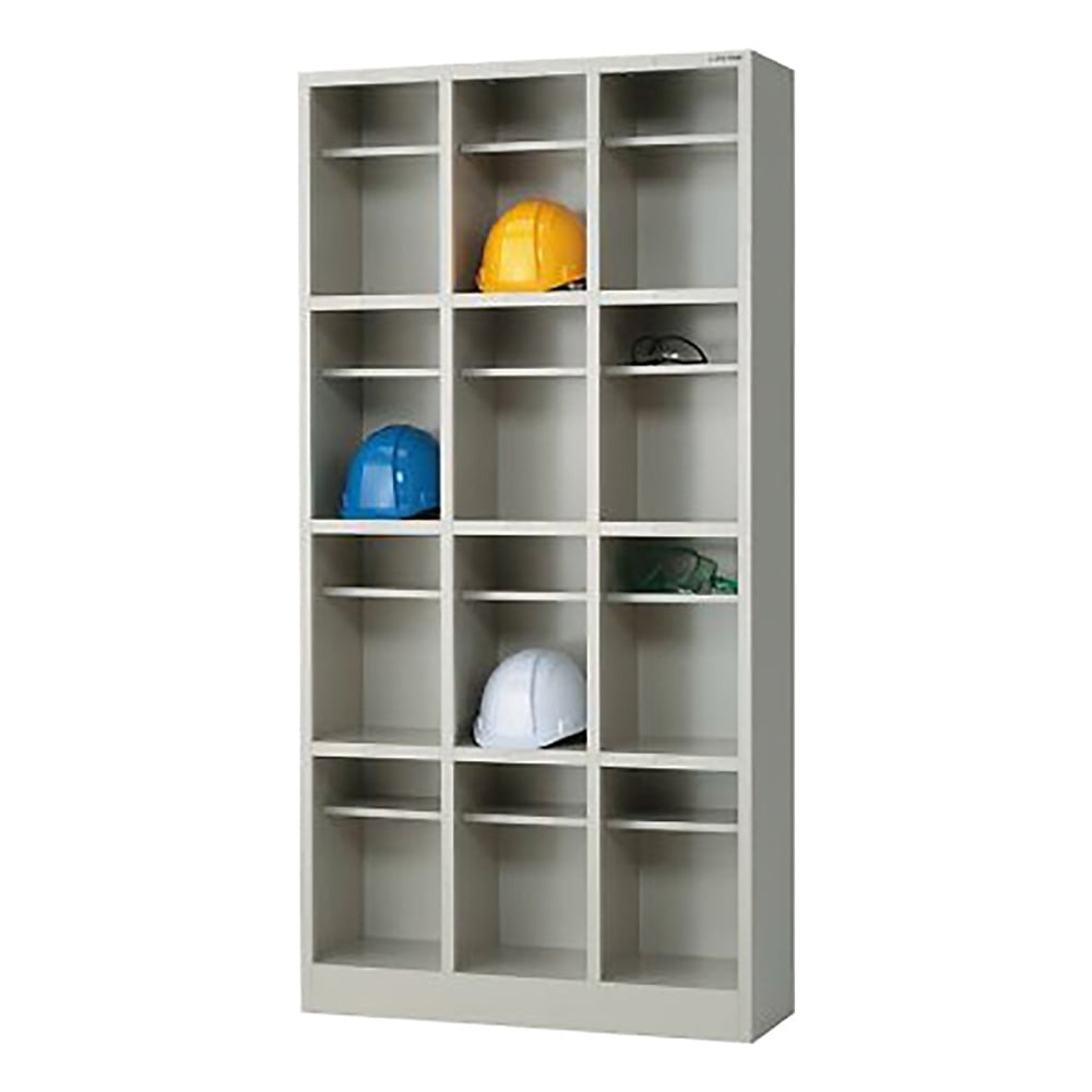 [Defective product] 3-8844-02 Smart helmet storage unit (with middle shelf) 3 rows, 4 levels (for 12 people) HMTS12 1 unit