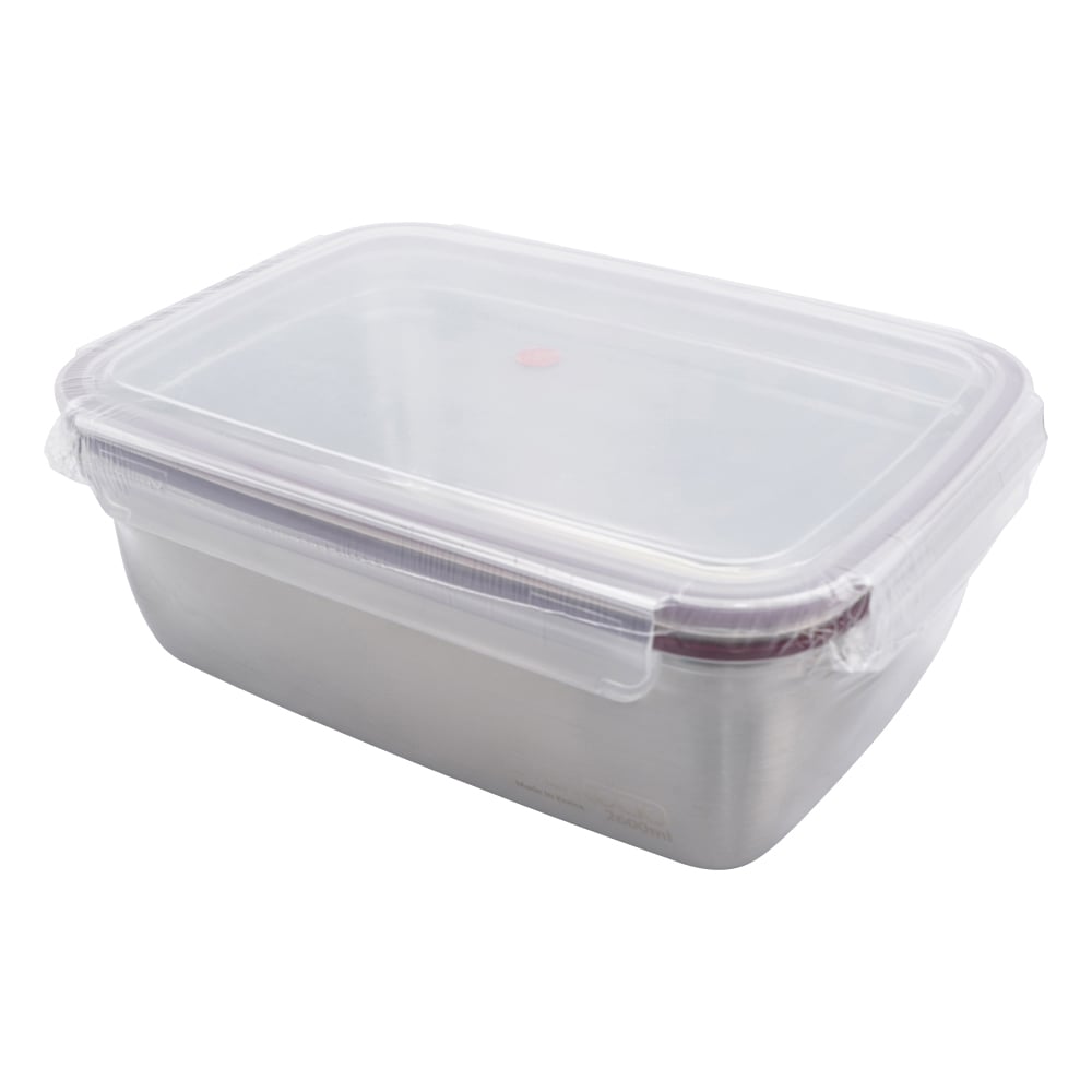 스테인리스 각형 용기(록 타입) 2600mL No.8 1개