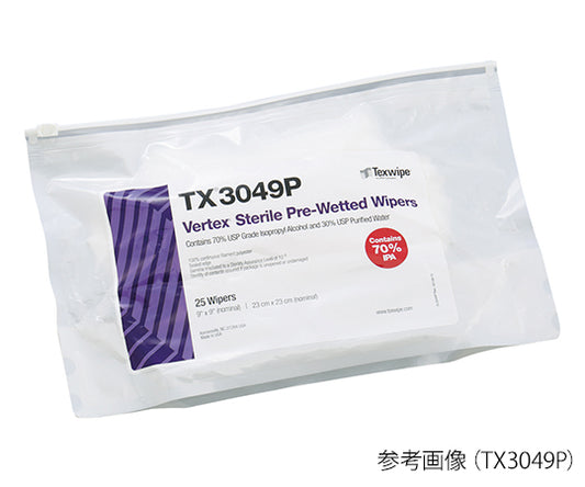 滅菌済みプリウェットワイパー Sterile Vertex（R） 230×230mm IPA 1袋（25枚入）　TX3049P 1袋(25枚入)