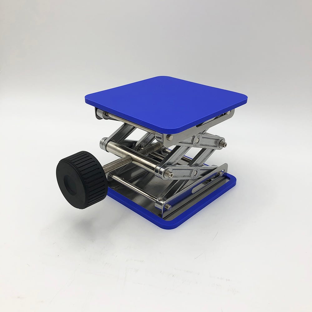 シリコンマット付きラボジャッキ　天板150×150mm 1個