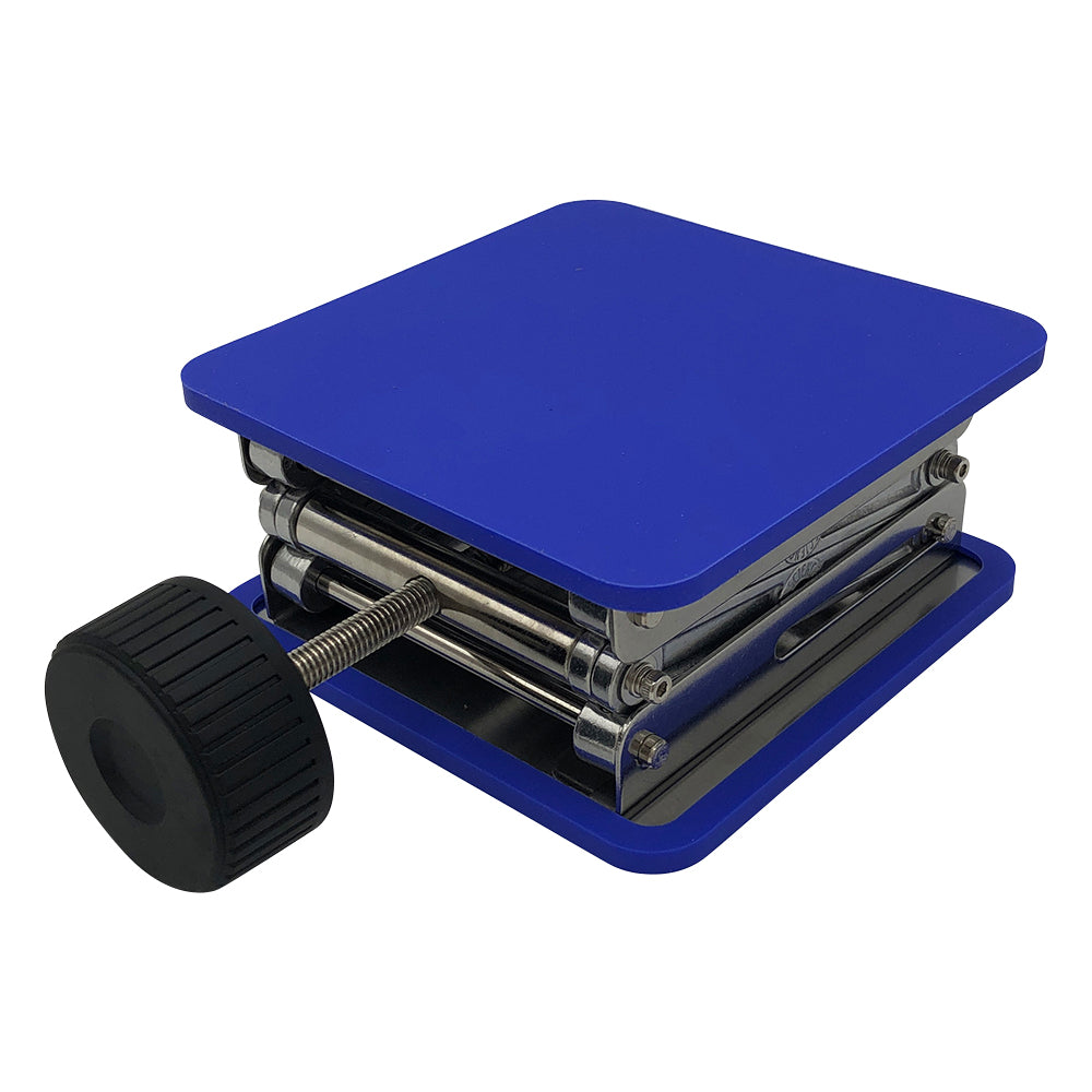 シリコンマット付きラボジャッキ　天板150×150mm 1個