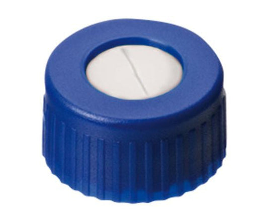 オートサンプラー用バイアルキャップ（キャップ規格9-425用）　青スクリューキャップ+スリットセプタム（PTFE/シリコン）　1000個入　09 15 2016 1袋(100個入)