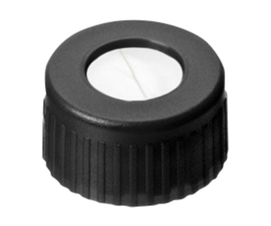 オートサンプラー用バイアルキャップ（キャップ規格9-425用）　黒スクリューキャップ+スリットセプタム（PTFE/シリコン）　100個入　4008226 1袋(100個入)