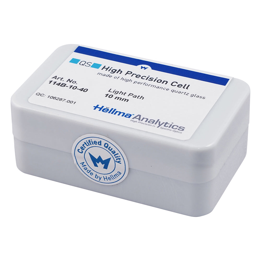 Helma(R) Quartz Cell, Semi-Micro Black, 114B-10-40, 1 pc