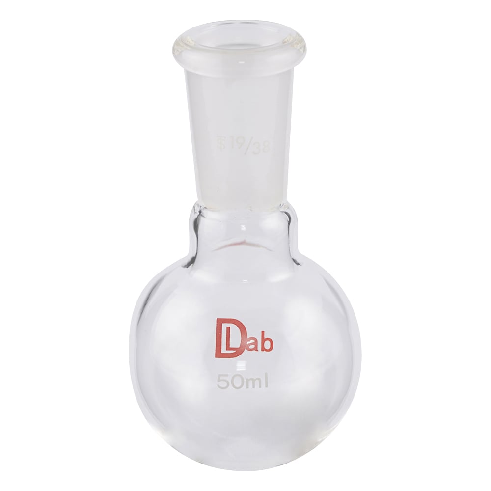 Common ground round bottom flask (borosilicate glass-1) 50mL 19/38 1pc