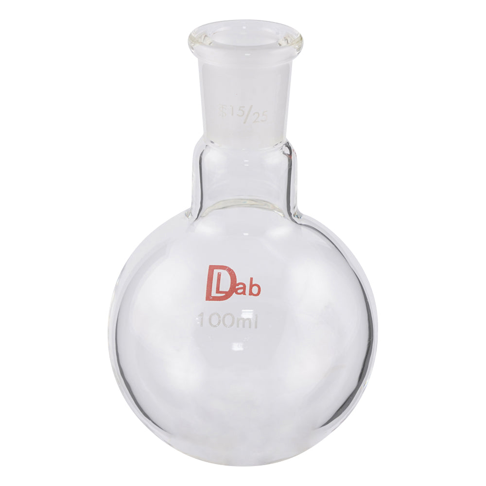 공통 슬라이딩 둥근 바닥 플라스크(붕규산 유리-1) 100mL 15/25 1개