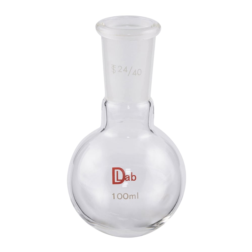 Common ground round bottom flask (borosilicate glass-1) 100mL 24/40 1pc