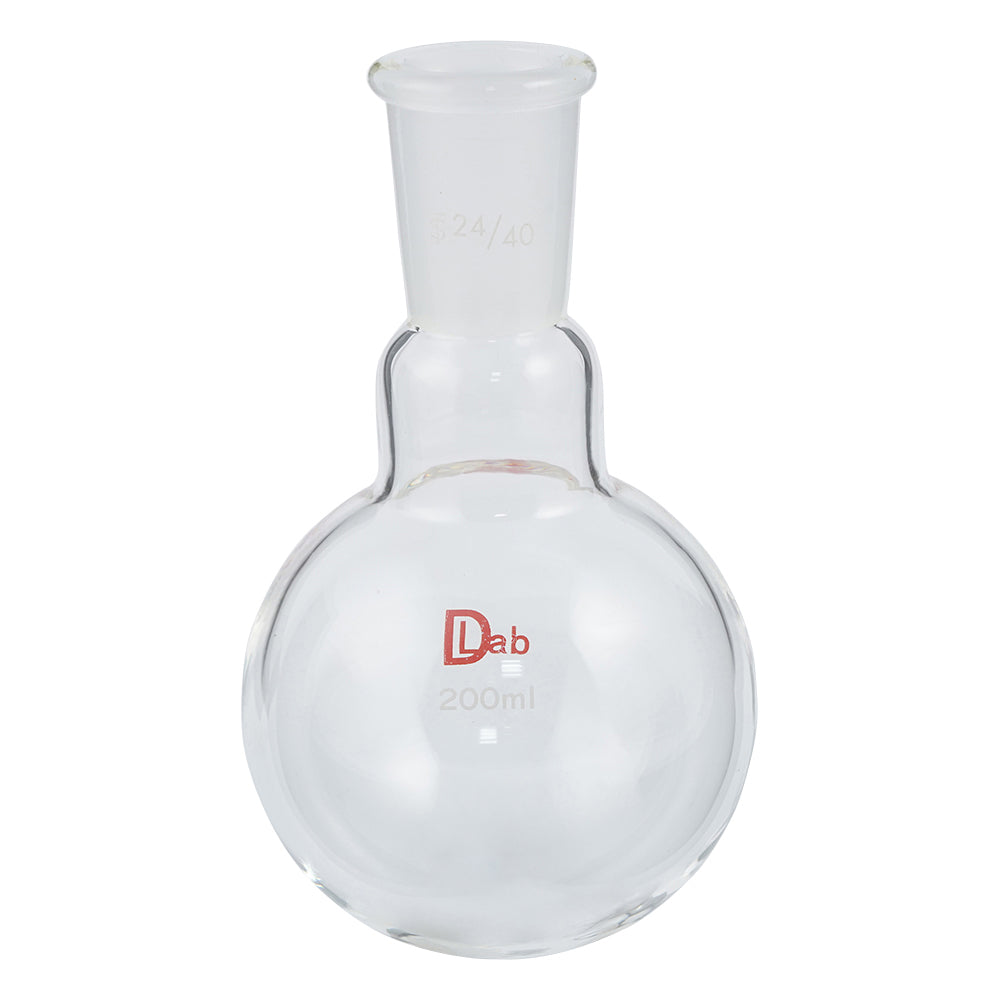 Common ground round bottom flask (borosilicate glass-1) 200mL 24/40 1pc