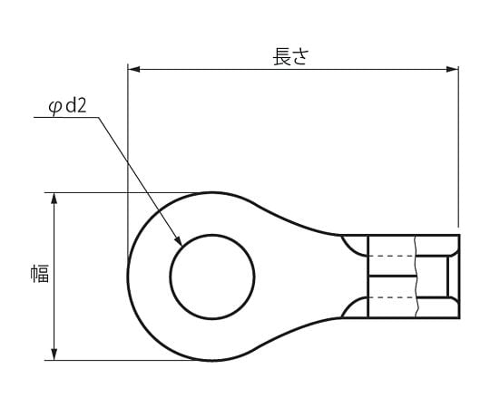 銅線用裸圧着端子（丸型）　5個入　HC R-22-8 1パック(5個入)