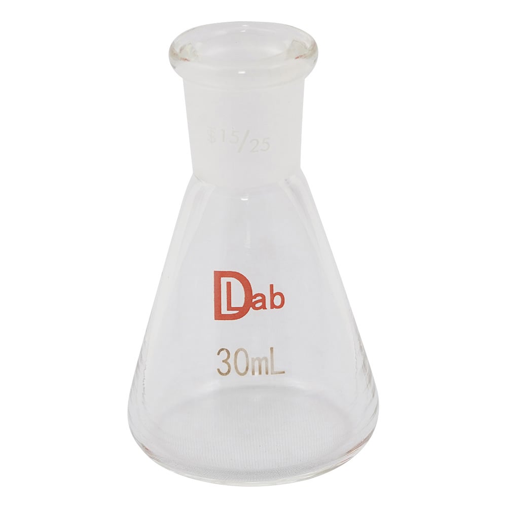 Common ground Erlenmeyer flask (borosilicate glass-1) 30mL 15/25 1pc