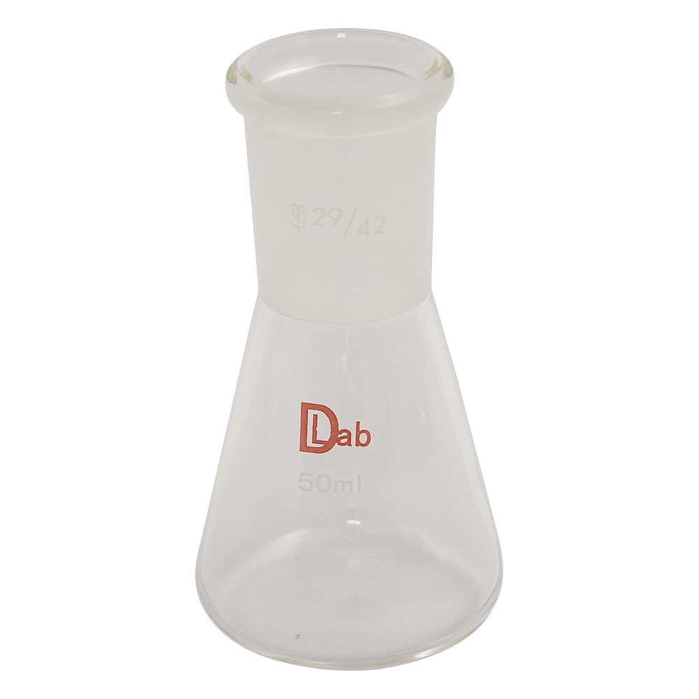 Common ground Erlenmeyer flask (borosilicate glass-1) 50mL 29/42 1pc