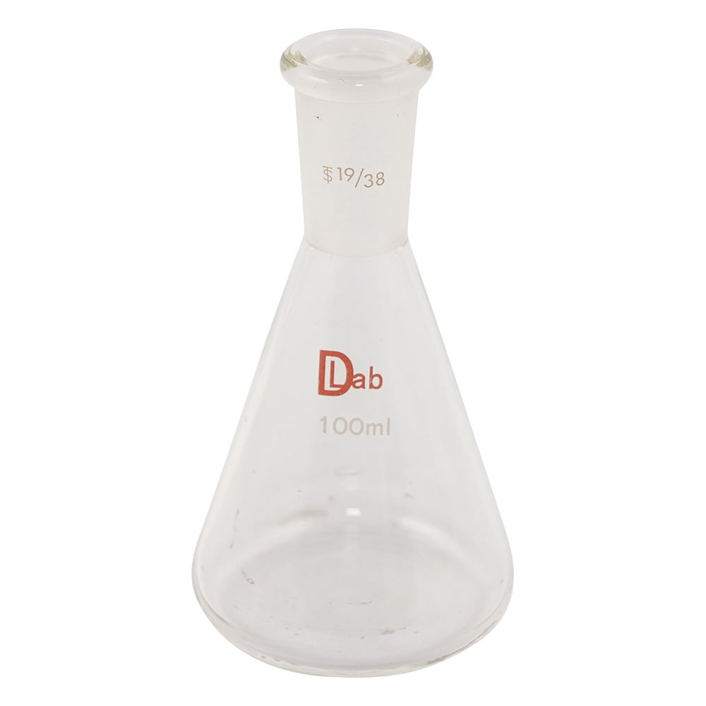 共通摺合三角フラスコ（硼珪酸ガラス-1）　100mL　19/38 1個