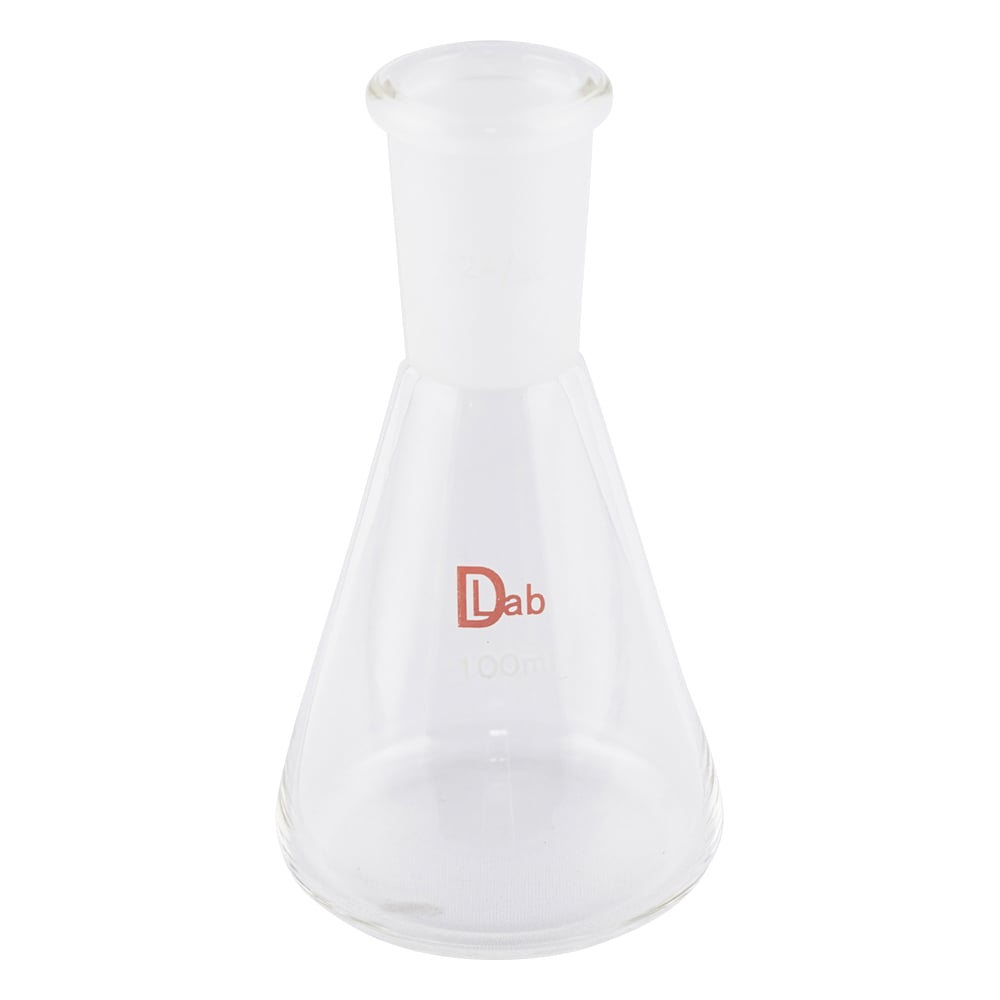 Common ground Erlenmeyer flask (borosilicate glass-1) 100mL 24/40 1pc