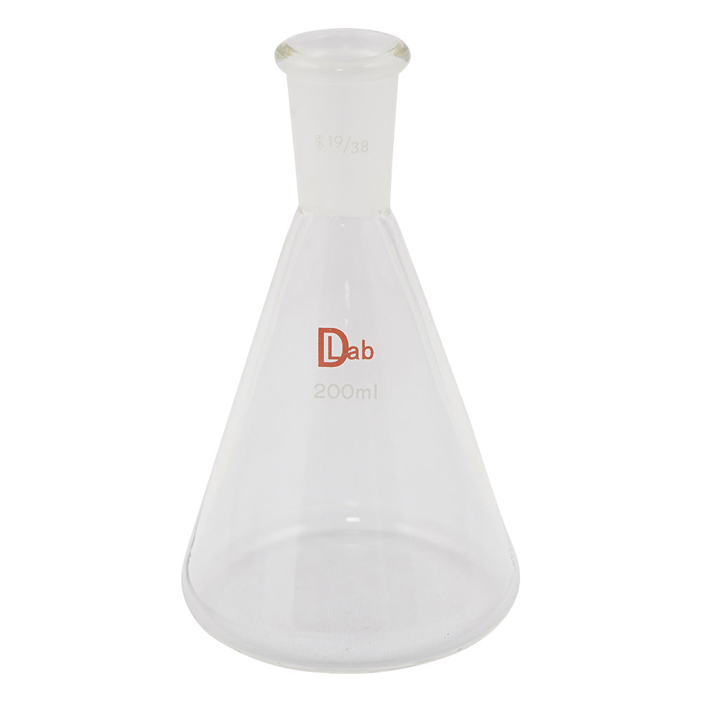 Common ground Erlenmeyer flask (borosilicate glass-1) 200mL 19/38 1pc
