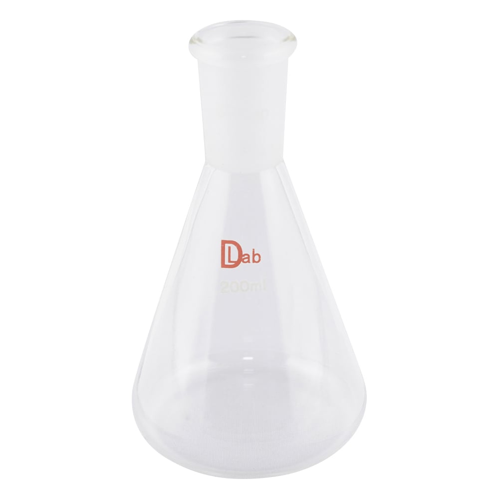 共通摺合三角フラスコ（硼珪酸ガラス-1）　200mL　24/40 1個