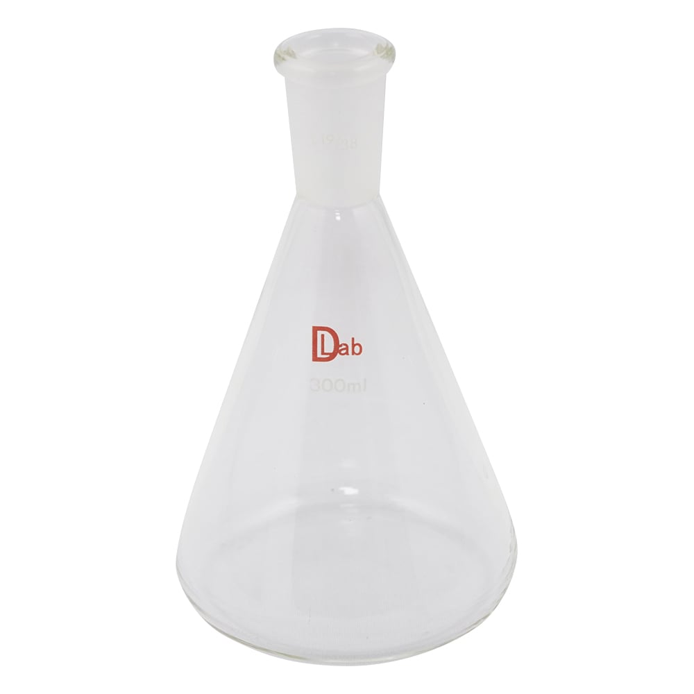 Common ground Erlenmeyer flask (borosilicate glass-1) 300mL 19/38 1pc