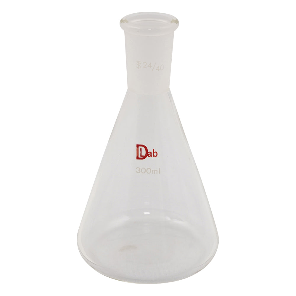 Common ground Erlenmeyer flask (borosilicate glass-1) 300mL 24/40 1pc