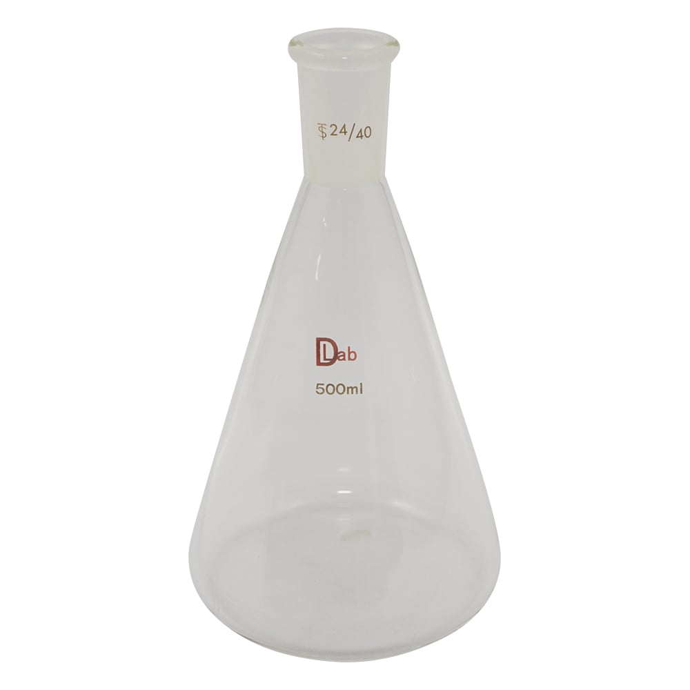 Common ground Erlenmeyer flask (borosilicate glass-1) 500mL 24/40 1pc