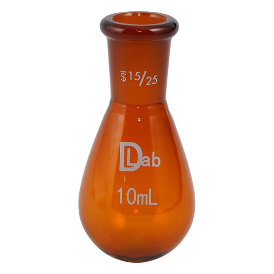 Common ground eggplant flask (brown) 10mL 15/25 1pc