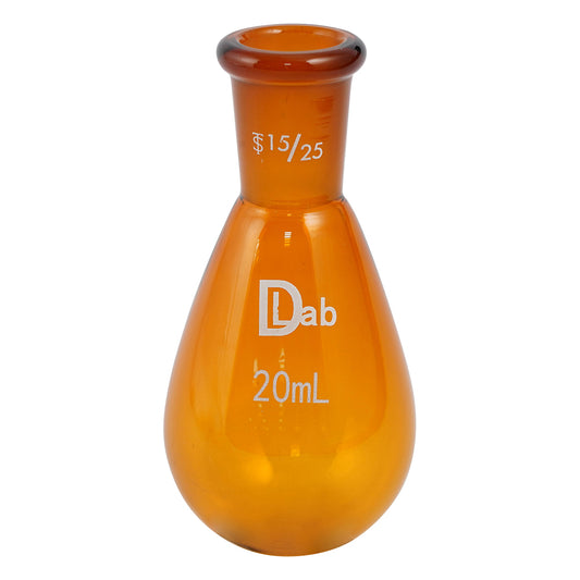 Common ground eggplant flask (brown) 20mL 15/25 1pc