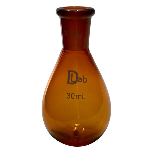 Common ground eggplant flask (brown) 30mL 15/25 1pc