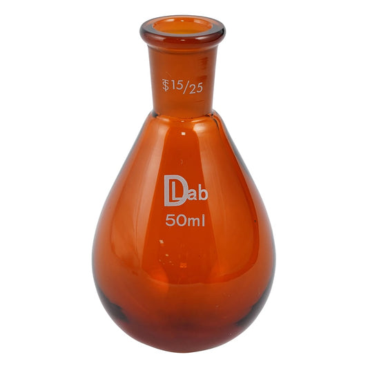 Common ground eggplant flask (brown) 50mL 15/25 1pc