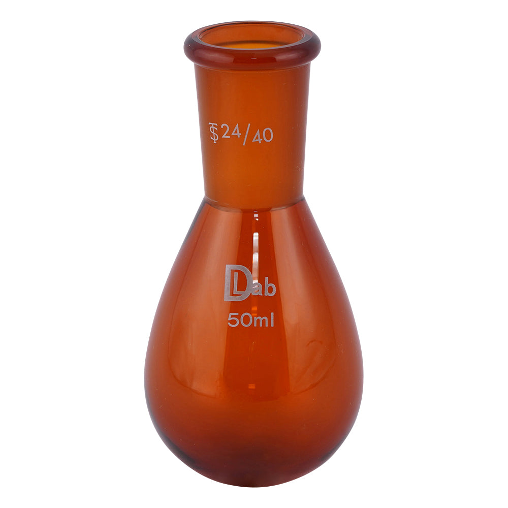 Common ground eggplant flask (brown) 50mL 24/40 1pc