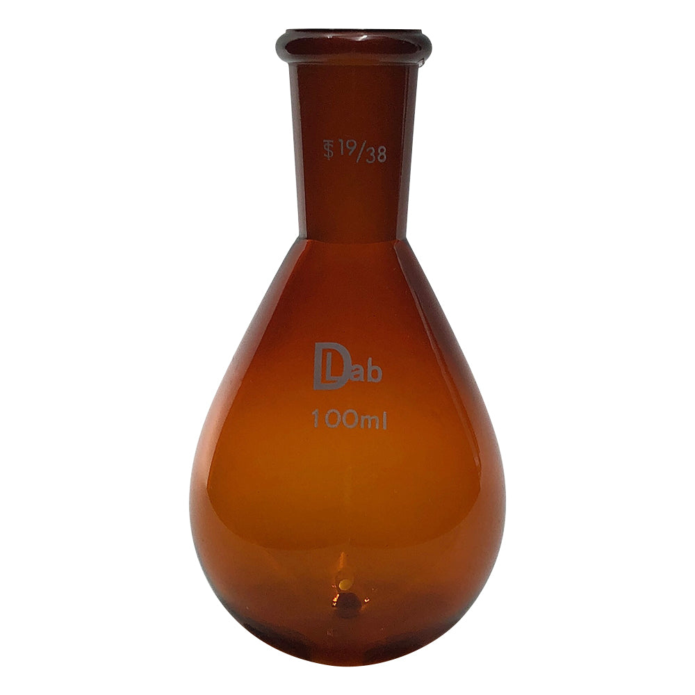 Common ground eggplant flask (brown) 100mL 19/38 1pc