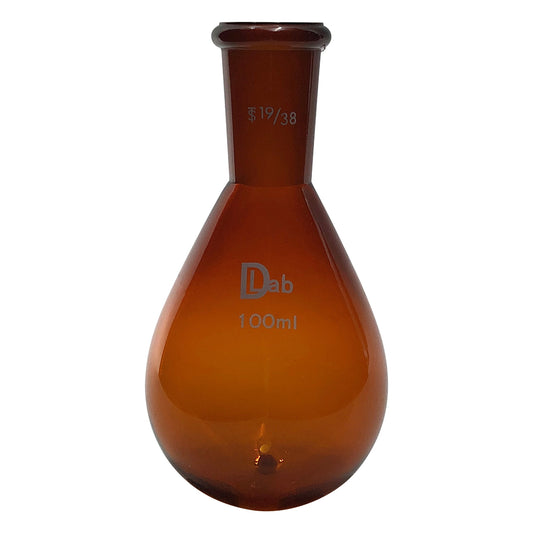 Common ground eggplant flask (brown) 100mL 19/38 1pc