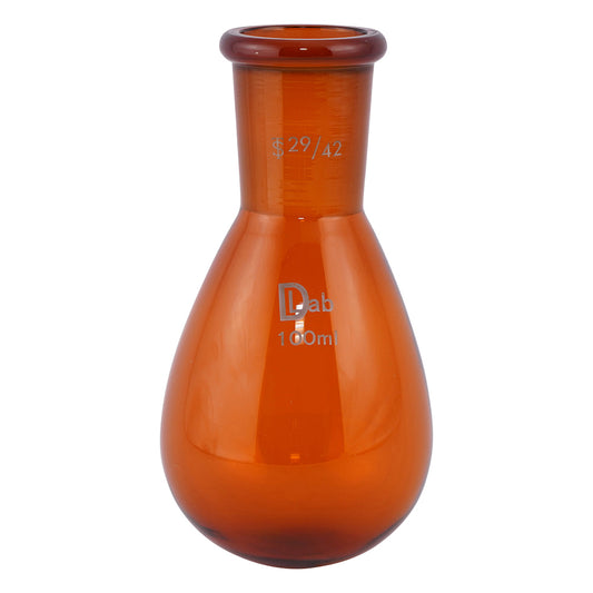 Common ground eggplant flask (brown) 100mL 29/42 1pc