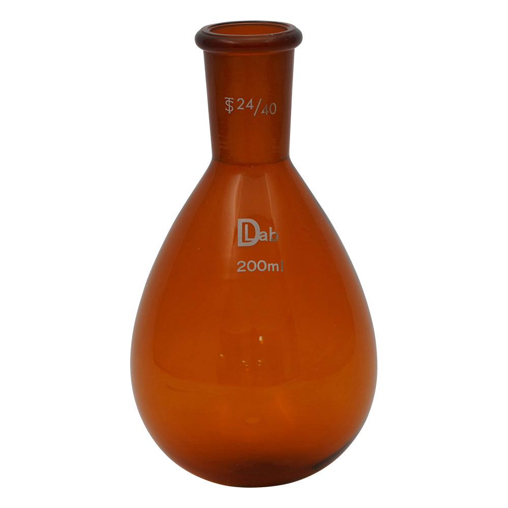 Common ground eggplant flask (brown) 200mL 24/40 1pc