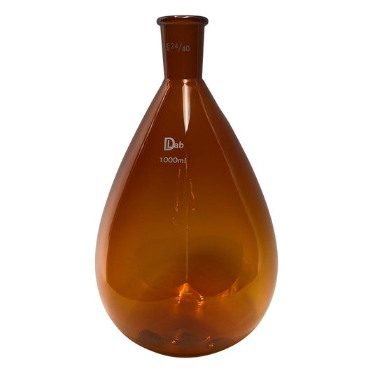 Common ground eggplant flask (brown) 1000mL 24/40 1pc