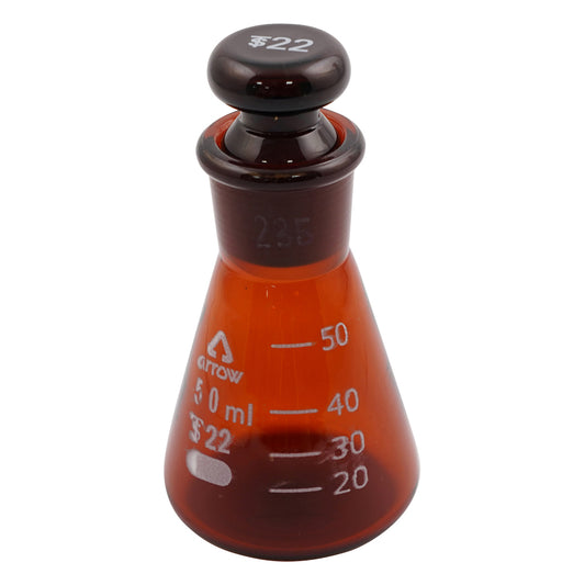 Stoppered Erlenmeyer flask (brown) 50mL 50 1pc