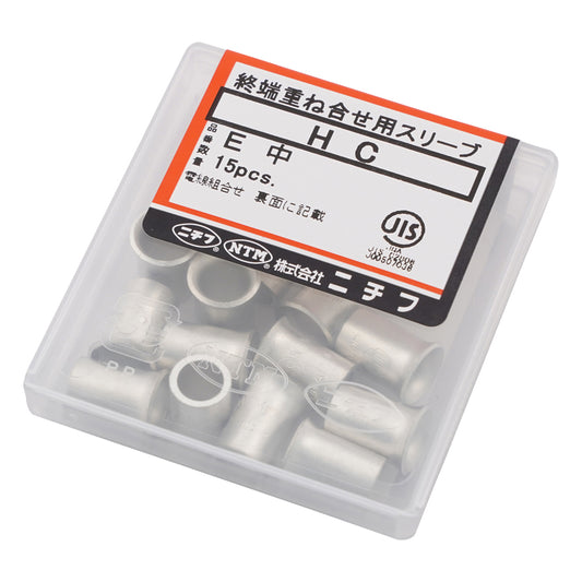 Bare crimp sleeve (ring sleeve) for copper wire, medium, 15 pieces, HC E, 1 pack (15 pieces)