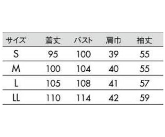 快適さわやか白衣（女性用）　LL　AS9746-WLL 1枚